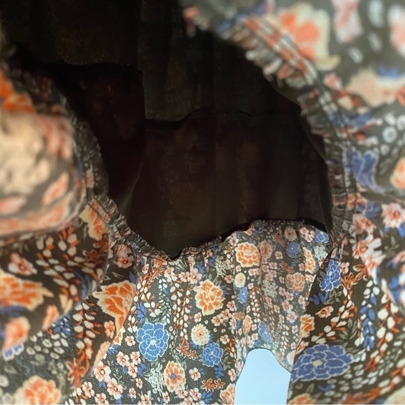 CITY STUDIO Womans Ruffle V neck  Multicolor Dress Tiered Ruffle Long Sleeve XXL - Picture 14 of 16